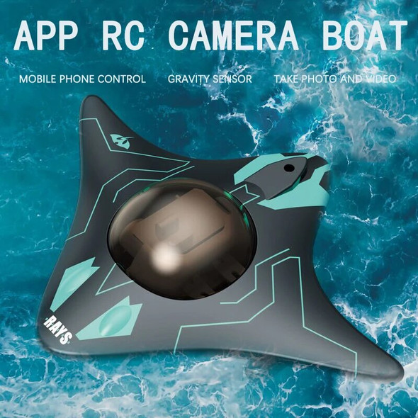 Mini WIFI RC Boat Six-way Real-time Transmission Underwater Camera Speedboat Photo Video Remote Control Outdoor Children Toys