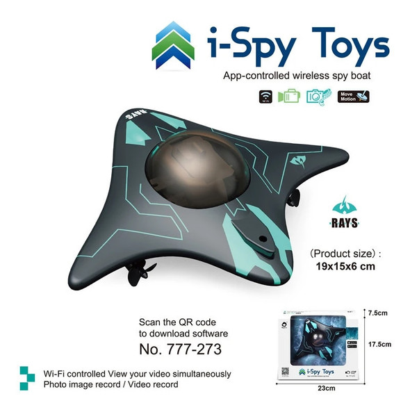Mini WIFI RC Boat Six-way Real-time Transmission Underwater Camera Speedboat Photo Video Remote Control Outdoor Children Toys