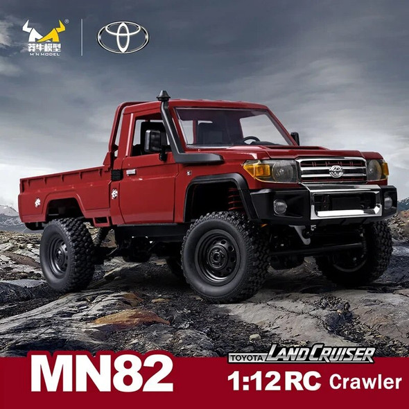 MN82 RC Crawler 1:12 Full Scale Pick Up Truck 2.4G 4WD Off-road Car Controllable Headlights Remote Control Vehicle Toys for Kids