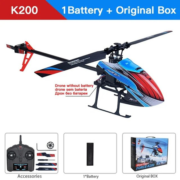 WLtoys XK K200 RC Helicopter 2.4G 6-Aixs Gyroscope 4CH Altitude Hold Optical Flow Remote Control Helicopter Toys for Children