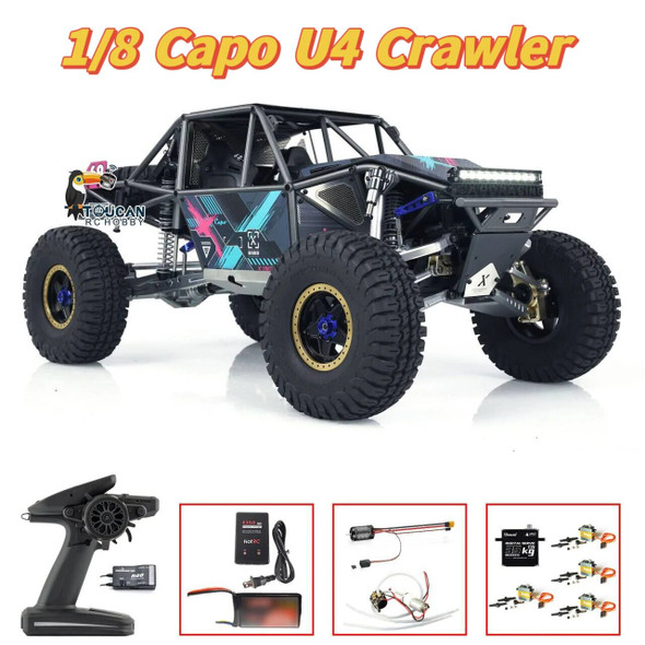 New Capo U4 CD1582X RC 1/8 Crawler Car RTR or KIT Model Remote Control Racing Vehicles 2-Speed Transmission Light System RC Toy