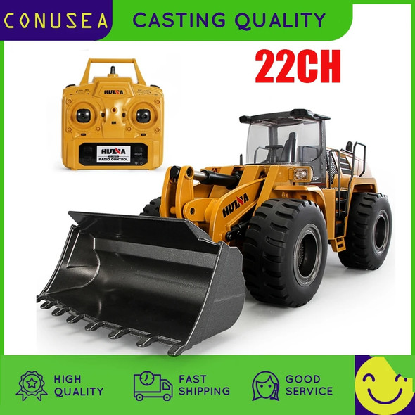 1:14 Scale HUINA 583 RC truck 22CH 2.4G Radio Controlled Car crawler Electric control machine Toy tractor toys for boys kid