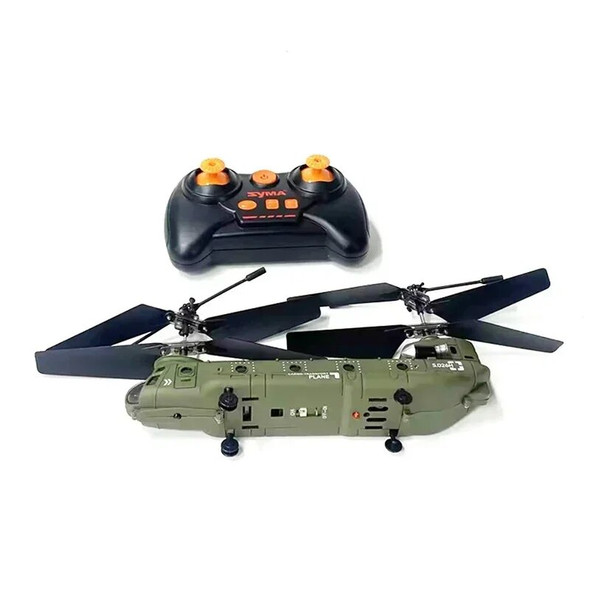 2024 2.4G Hz Syma Remote Control Helicopter S026h Military Transport Rc Armed Aircraft Chinook Model Children Toys Birthday Gift