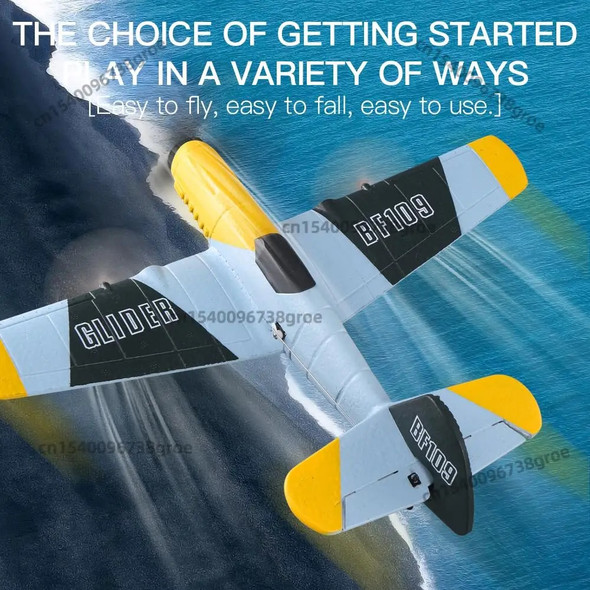 RC Plane Foam Airplane 2.4G Remote Control Aircraft Helicopter BF109 Fighter Fixed-Wing Model Airplane Glider Electric Toy Gifts