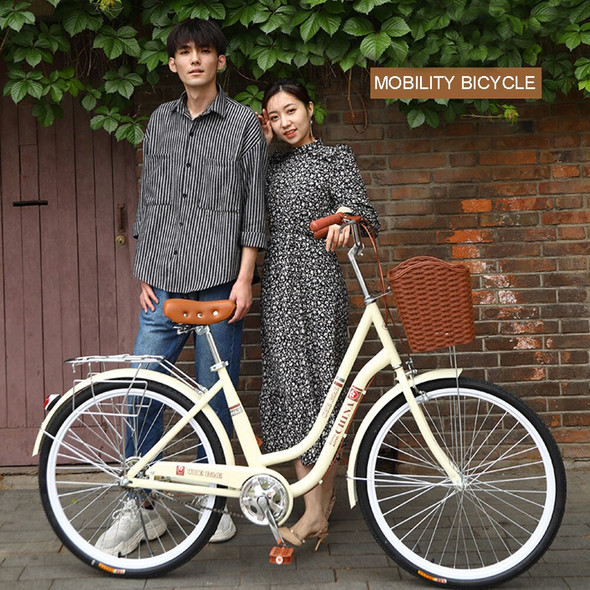 24/26 Inch Alloy Wheels Bike Light High Carbon Steel Vehicle Commuting