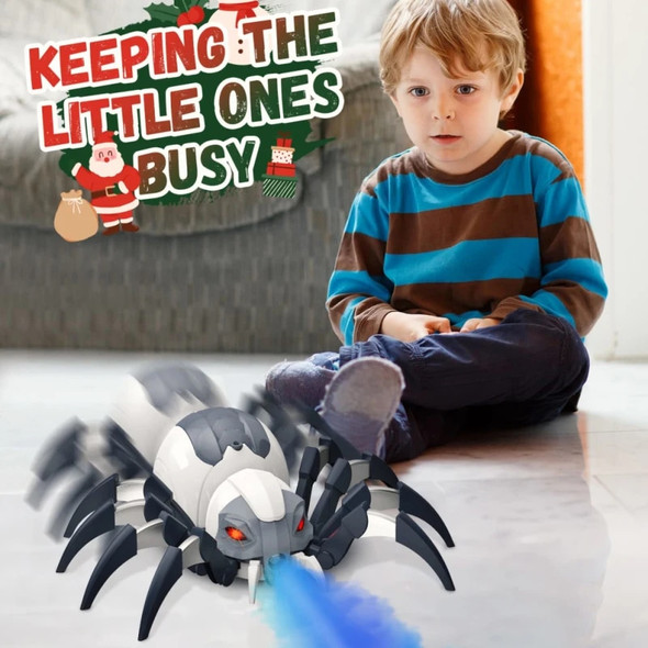 Robot Spider Remote Control Mechanical Spray Spider Simulation Electric Light Music Dancing Wireless RC Animal Children Toy