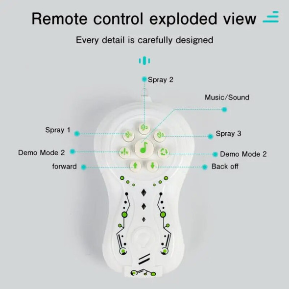 Robot Spider Remote Control Mechanical Spray Spider Simulation Electric Light Music Dancing Wireless RC Animal Children Toy