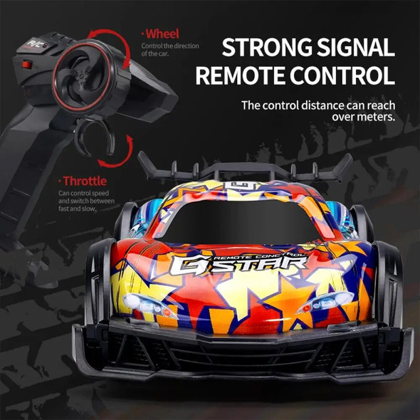 JJRC Remote Control Car 2.4G High Speed Drift RC Car Colorful Drift Racing Model Children's Electric Toy Car For Kids Gifts