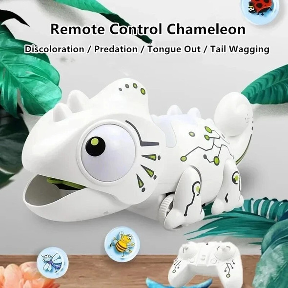 2.4G Intelligent Electronic Toy Dinosaur Chameleon Simulation Walk Eat Remote Control Toys Pets Birthday Gift toys for Kid Adult