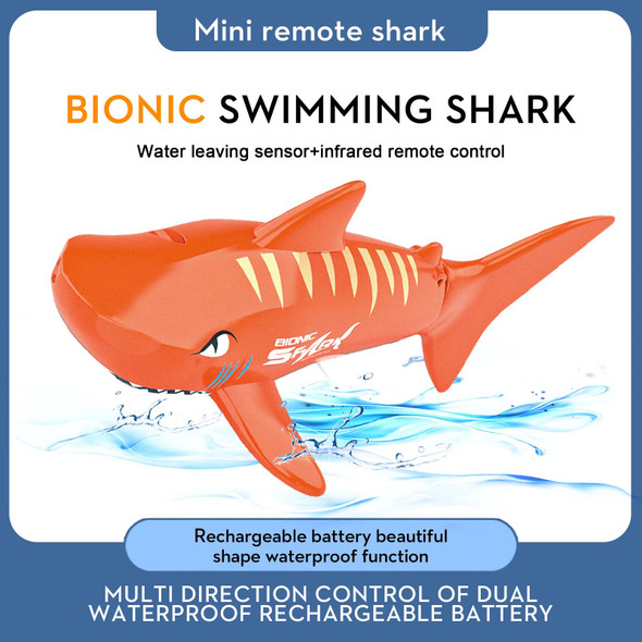 Mini Rc Shark Kids Toy Remote Control Boat for Bathtub Fish Tank Radio-Controlled Submarine Children Gift Simulated Model