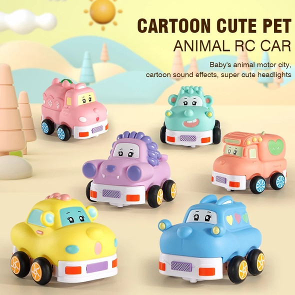 Vinyl Rc Car Toys for Baby Mini Remote Control Cartoon Car Electric Toy Radio-Controlled Vehicle with Sound Light Children Gift