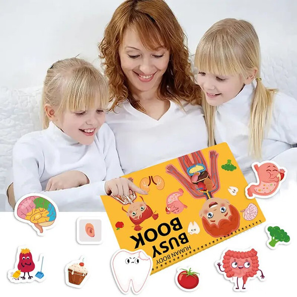 Children Human Organs Quiet Book Montessori Toys Parish Body Structure Learning My First Busy Book Educational Game Sensory Toys Children Human Organs Quiet Book Montessori Toys Parish Body Structure Learning My First Busy Book Educational Game Sensory Toys