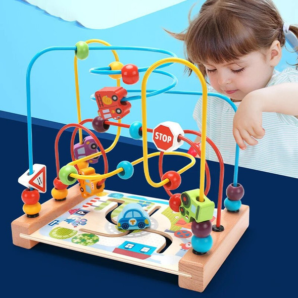 Wooden Montessori Maze Circles Around Beads Abacus Math Toys Roller Coaster Bead Maze Kids Early Learning Educational Toy Gifts Wooden Montessori Maze Circles Around Beads Abacus Math Toys Roller Coaster Bead Maze Kids Early Learning Educational Toy Gifts