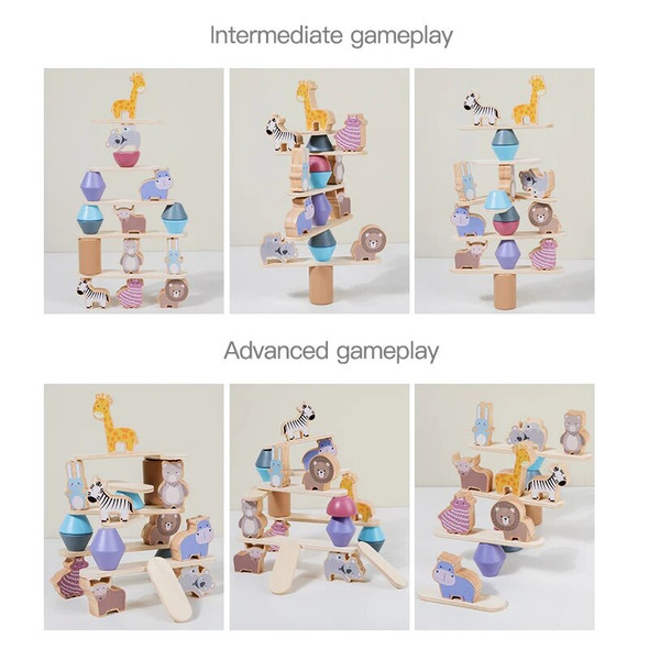 Wooden Blocks of Animal Model Educational Montessori Activities Toy for Toddlers Sorting Stacking Balancing and Building Wooden Blocks of Animal Model Educational Montessori Activities Toy for Toddlers Sorting Stacking Balancing and Building