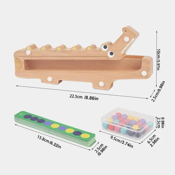 Matching Toy For Kids Crocodile Feeding Montessori Sorting Toy Cute Learning Toys For Early Education Cartoon Sorting Set For