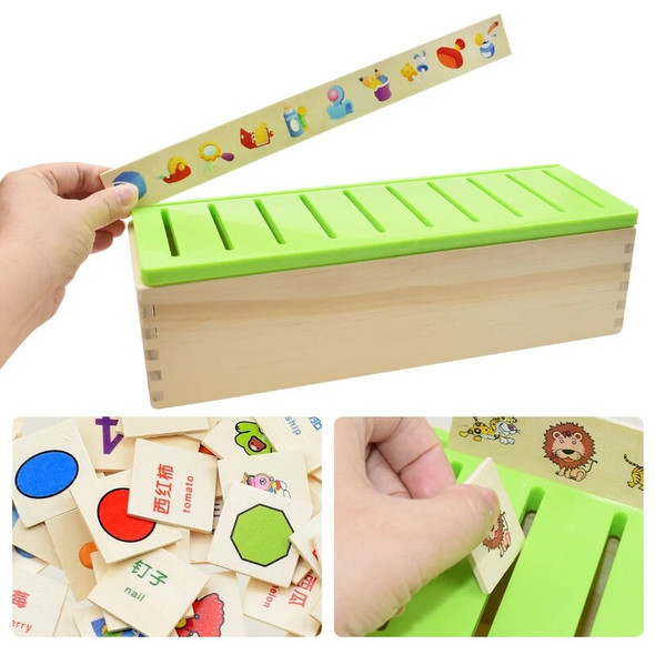 Mathematical Knowledge Classification Cognitive Matching Kids Montessori Early Educational Math Toy Wood Box for Children Gifts