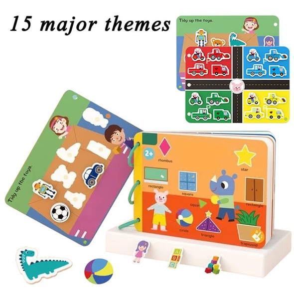 Montessori Paste Quiet Book Children Toys Paste My First Busy Book Kids Number Matching Puzzle Educational Game Baby Book Mark