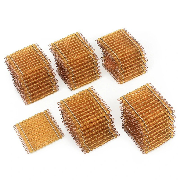 Montessori Materials Math Toy Golden Beads 45Pcs Squares for Hundred 100 Golden Beads Toys for Children Preschool Learning Kids