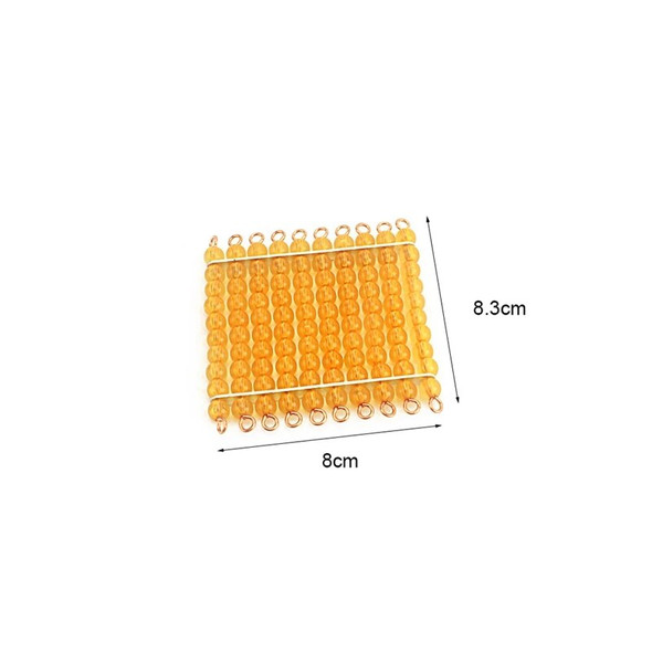 Montessori Materials Math Toy Golden Beads 45Pcs Squares for Hundred 100 Golden Beads Toys for Children Preschool Learning Kids