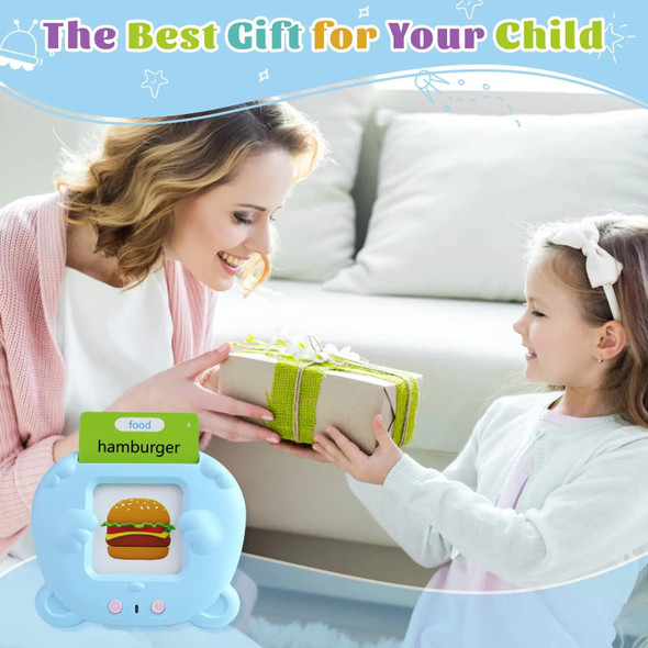 Baby Early Educational Learning English Talking Flash Card Words Reading Machine Audio Electronic Language Toy for Toddler Kid