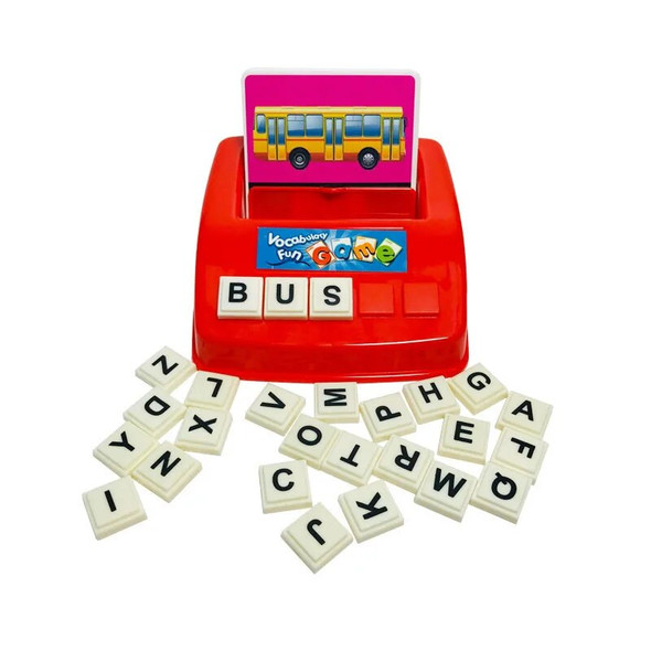 Children Read Card Learing English Spelling Letters Educational Desk Board Game Toy Car Picture Study Machine Kids Gift