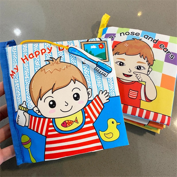 Baby Puzzle Fabric Books Parent-Child Interaction Early Learning Cloth Book 0-12 Months Ring Paper Develop Cognize Reading Toys