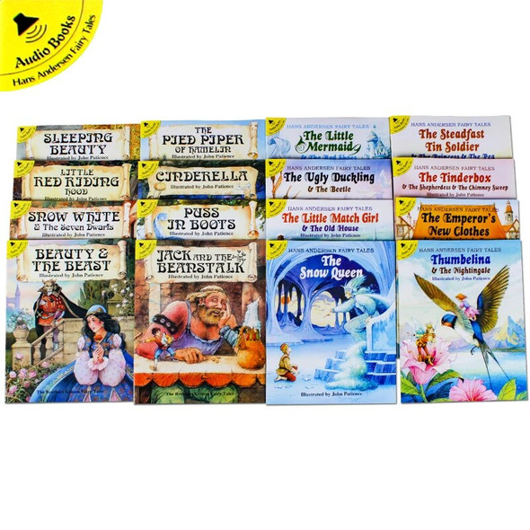 16Pcs Storybook for Children in English Kids Learning Reading Preschool Montessori Classic Audio Picture Books for 3-8 age Baby