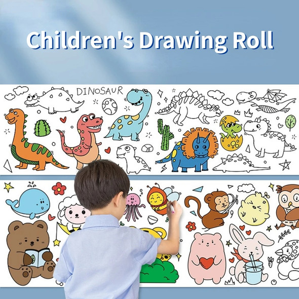 Children's Drawing Roll DIY Coloring Paper Roll Color Filling Paper Graffiti Scroll Paper-cut for Kids Painting Educational Toys Children's Drawing Roll DIY Coloring Paper Roll Color Filling Paper Graffiti Scroll Paper-cut for Kids Painting Educational Toys