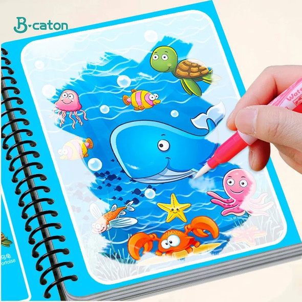 Children Magic Water Painting Book Creative DIY Kindgarten Kids Graffiti Color Water Drawing Book Early Education Toys for Kids