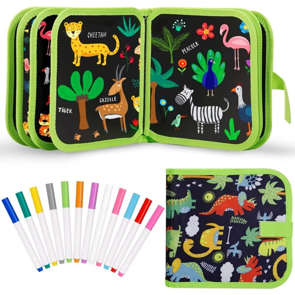 Erasable Doodle Book Reusable Drawing Board With Magic Pens Painting Toys For Kids Montessori Educational Toy DIY Toddlers Gift Erasable Doodle Book Reusable Drawing Board With Magic Pens Painting Toys For Kids Montessori Educational Toy DIY Toddlers Gift
