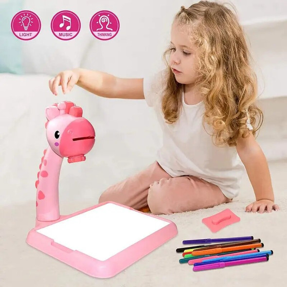 Mini Led Projector Art Drawing Table Giraffe Trace Draw Projector Film Copying Toy With Light And Music Doodle Drawing Board Mini Led Projector Art Drawing Table Giraffe Trace Draw Projector Film Copying Toy With Light And Music Doodle Drawing Board