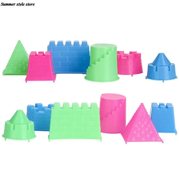 6PCS DIY Educational Toys Indoor Play Sand Castle Models Building Dynamic Magic Sand Clay Model Building Toys