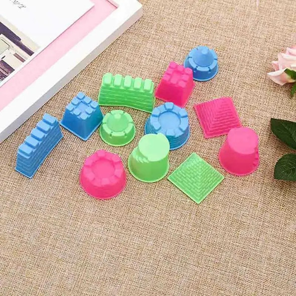 6PCS DIY Educational Toys Indoor Play Sand Castle Models Building Dynamic Magic Sand Clay Model Building Toys