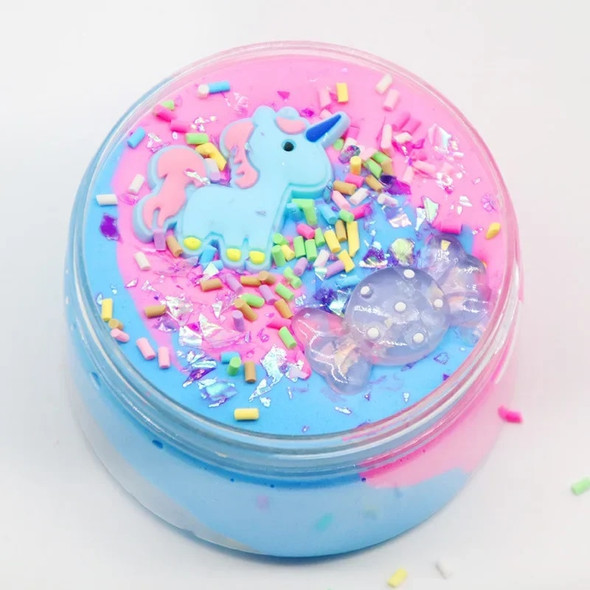 100ml Unicorn Puff Slime Plastic Clay Light Clay Colorful Modeling Polymer Clay Sand Fluffy Light Plasticine Gum Handmade Toy