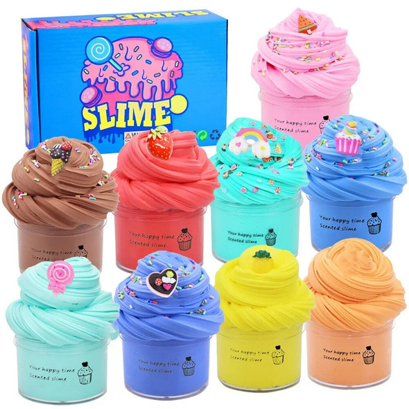 Fruit Butter Slime Fluffy Glue Charms for Slime Additives Clay Supplies Plasticine Slimes Kit Chocolate Modelling Toy For Kids