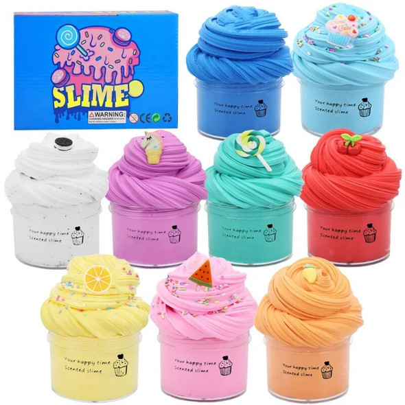 50ml Fruit Butter Slime Fluffy Glue Charm for Slime Additives Clay Supplies Plasticine Slime Kit Chocolate Modelling Toy For Kid