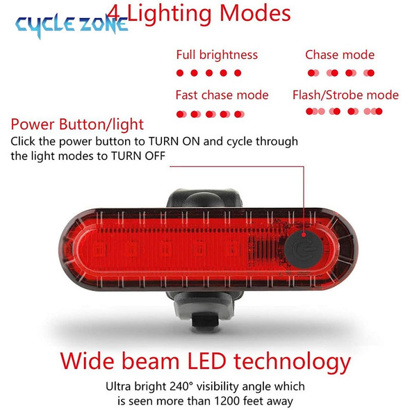Rear Bike Tail Light Usb Rechargeable Red Ultra Bright Taillights Fit Rear Bike Tail Light Usb Rechargeable Red Ultra Bright Taillights Fit