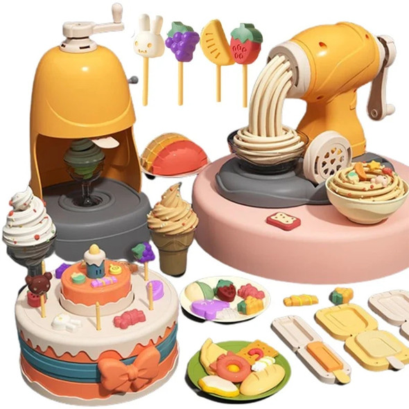 3D Plasticine Mold Modeling Clay Ice Cream Color Clay Noodle Maker Diy Plastic Play Dough Tools Sets Toys for Kids Birthday Gift 3D Plasticine Mold Modeling Clay Ice Cream Color Clay Noodle Maker Diy Plastic Play Dough Tools Sets Toys for Kids Birthday Gift