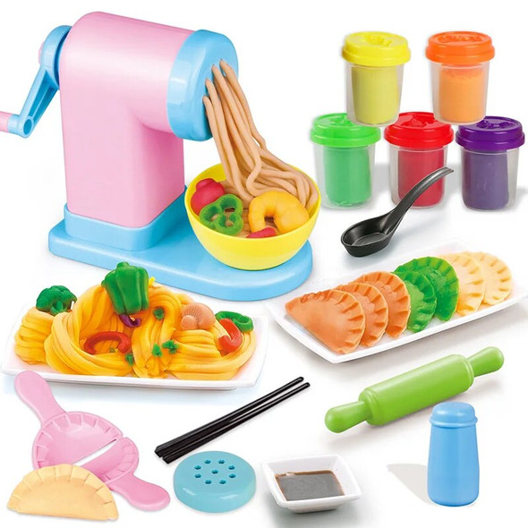 Model Clay Noodles Maker Mud Noodle Machine DIY Clay Professional Slime Playdough Spaghetti Food Color Clay Role Play House Toy