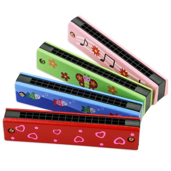 New 16 Holes Cute Harmonica Musical Instrument Montessori Educational Toys Cartoon Pattern Kids Wind Instrument Children Gift New 16 Holes Cute Harmonica Musical Instrument Montessori Educational Toys Cartoon Pattern Kids Wind Instrument Children Gift