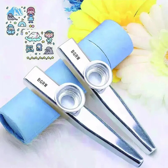 2Pcs Metal Kazoos Musical Instruments Flutes Diaphragm Mouth Kazoos Musical Instruments Good Companion for Guitar 2Pcs Metal Kazoos Musical Instruments Flutes Diaphragm Mouth Kazoos Musical Instruments Good Companion for Guitar