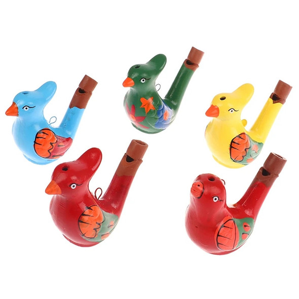 Coloured Drawing Water Bird Whistle for Kid Early Learning Educational Children Toy Musical Instrument Bathtime Musical Toy