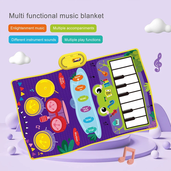 80x50cm Music Play Mat for Kids Toddlers Floor Piano Keyboard Drum Toys Dance Mat with 6 Instruments Sounds Educational Toys 80x50cm Music Play Mat for Kids Toddlers Floor Piano Keyboard Drum Toys Dance Mat with 6 Instruments Sounds Educational Toys