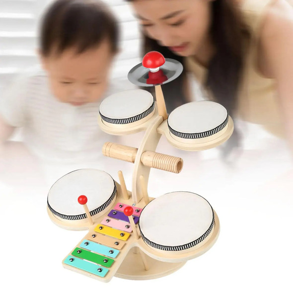 Kids Drum Set Baby Musical Toys Developmental Toddlers Toy Motor Skill Montessori Instruments Toys Set Educational
