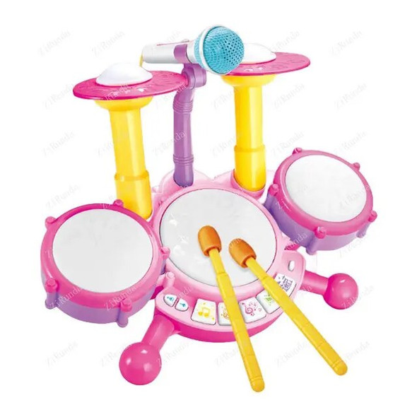 Toddler Drum Musical Instruments Light And Sound Set Drum Music Instruments Learning Toddler Microphone Developmental Toys