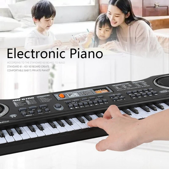 Kid Electronic Piano Keyboard 61 Key Organ with Microphone Early Education Puzzle Toy Musical Instrument Gift for Child Beginner Kid Electronic Piano Keyboard 61 Key Organ with Microphone Early Education Puzzle Toy Musical Instrument Gift for Child Beginner