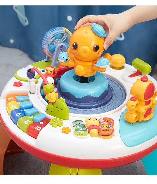 Big Table Montessori English Dialogue Music Game Infants Musical Instrument Learning Table Toys Early Educational Study Baby Toy