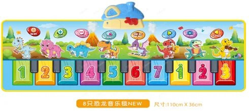 8 Instruments Musical Mat Voice Piano Xylophone Instrument Fitness Keyboard Play Early Education Montessori Learning Gifts