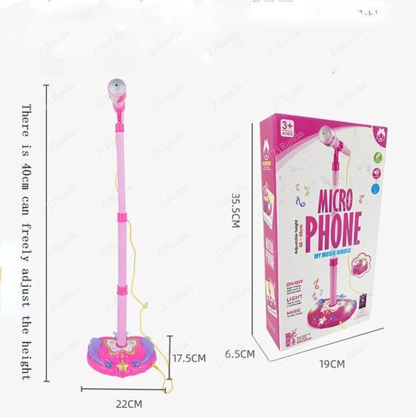 Hot Sale Kids Girls Karaoke Adjustable Stand Microphone Music Microphone Toy Musical Instrument with Light Effect Christmas Gift Hot Sale Kids Girls Karaoke Adjustable Stand Microphone Music Microphone Toy Musical Instrument with Light Effect Christmas Gift