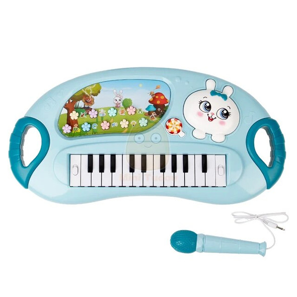 Kids Piano Instrument Toy Musical Teaching Keyboard Flash Electronic Digital Music Microphone Educational Toys For Children Gift